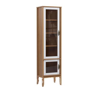 Шкаф Бридж узкий с 2 стеклянными дверями